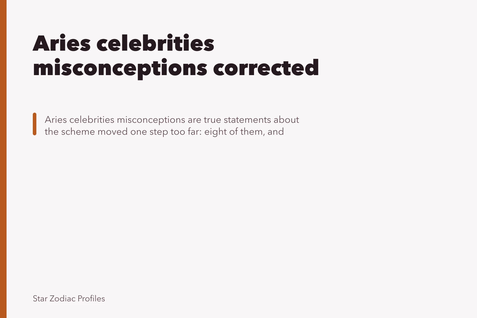 Aries celebrities misconceptions corrected. Aries celebrities misconceptions corrected