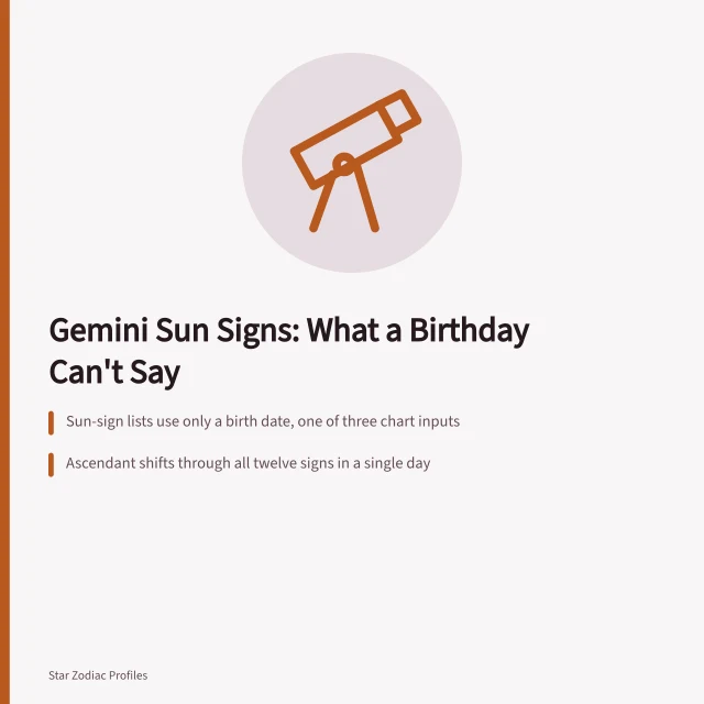 Gemini celebrities list with birth dates and sun-sign limits. What matters most in famous Gemini celebrities