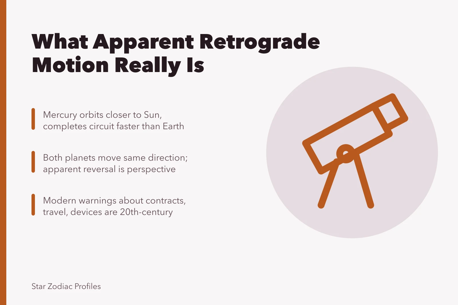 Illustration of Mercury's apparent retrograde motion against background stars. What apparent retrograde motion has to do with Gemini misconceptions