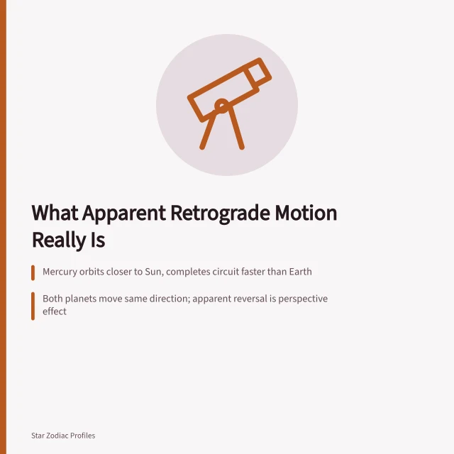 Illustration of Mercury's apparent retrograde motion against background stars. What apparent retrograde motion has to do with Gemini misconceptions