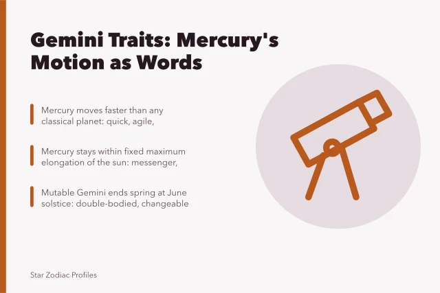 Night sky stars illustrating Gemini constellation and Mercury's motion. 6 things about Gemini celebrities traits worth your time